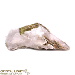 All Other Crystal Specimens: Green Tourmaline on Quartz