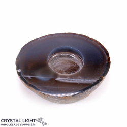 Candle Holders: Agate Flat Candle Holder