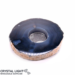 Candle Holders: Agate Flat Candle Holder