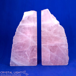 Bookends: Rose Quartz Bookends
