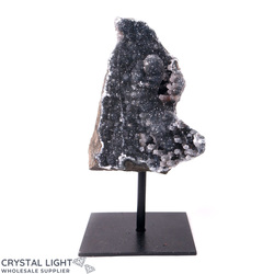 Display Pieces on Stand: Black Amethyst Druse on Stand