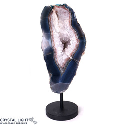 Display Pieces on Stand: Agate & Quartz Slice on Stand
