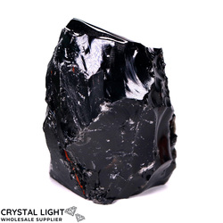 Rough Cut Bases: Black Obsidian Rough Cut Base