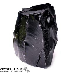 Rough Cut Bases: Black Obsidian Rough Cut Base