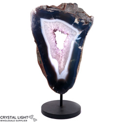 Display Pieces on Stand: Amethyst Druse Slice on Stand