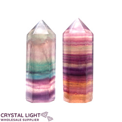 Polished Point Lots: Rainbow Fluorite Point Lot