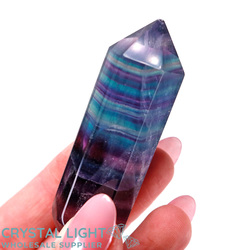 Wand Single Listings: Rainbow Fluorite Short Wand (Single)