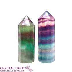 Polished Point Lots: Rainbow Fluorite Point Lot