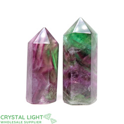 Polished Point Lots: Rainbow Fluorite Point Lot