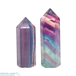 Polished Point Lots: Rainbow Fluorite Point Lot