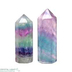 Polished Point Lots: Rainbow Fluorite Point Lot