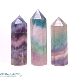 Polished Point Lots: Rainbow Fluorite Point Lot