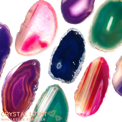 Slices: Dyed Agate Slices (Drilled)