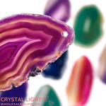 Dyed Agate Slices (Drilled)