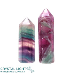 Polished Point Lots: Rainbow Fluorite Point Lot