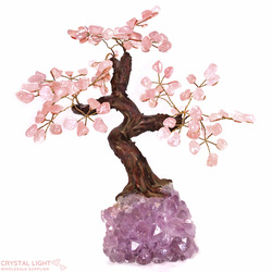 Medium Trees: Rose Quartz Druse Tree (Single)