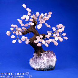 Medium Trees: Rose Quartz Druse Tree (Single)
