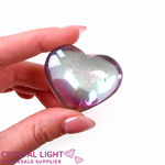 Rainbow Aura Quartz Heart (Single)