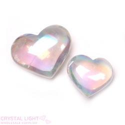 Hearts: Rainbow Aura Quartz Heart Lot