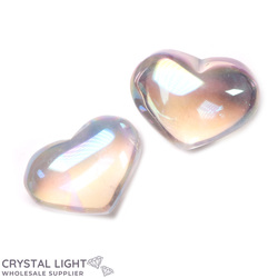 Hearts: Rainbow Aura Quartz Heart Lot