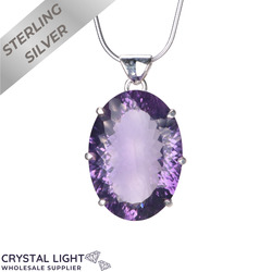 Sterling Silver Pendants: Amethyst Faceted Pendant