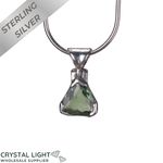 Green Tourmaline Triangle Pendant