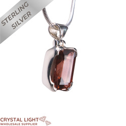 Sterling Silver Pendants: Red Tourmaline Pendant