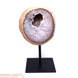 Display Pieces on Stand: Agate Geode on Stand