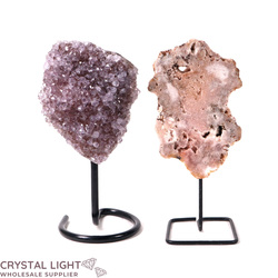 Display Pieces on Stand: Mixed Amethyst on Stand Lot