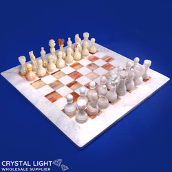 Decorative Sculptures: Onyx & Marble Chess Set (Large)