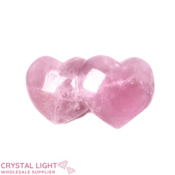 Hearts: Lavender Quartz Double Heart (A-Grade)