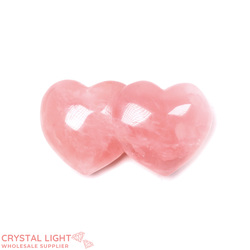 Hearts: Rose Quartz Double Heart (A-Grade)