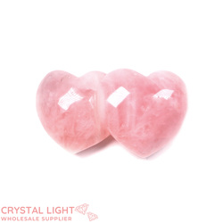 Hearts: Rose Quartz Double Heart (A-Grade)