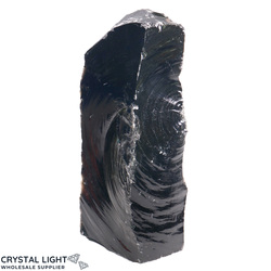 Rough Cut Bases: Black Obisidian Cut Base