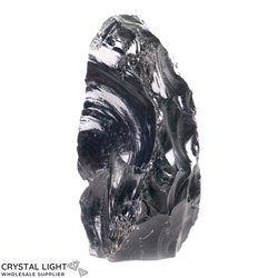 Rough Cut Bases: Black Obisidian Cut Base