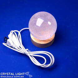 Sphere Lamps: Quartz Sphere on LED Stand