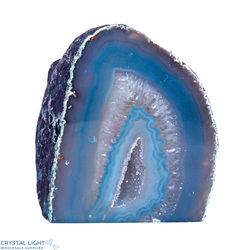 Agate Geodes: Teal Agate Cut Base Geode