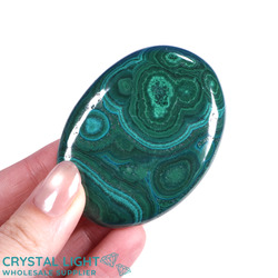 Soapstones & Palmstones Single Listings: Malachite Palmstone (Single)