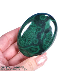 Soapstones & Palmstones Single Listings: Malachite Palmstone (Single)