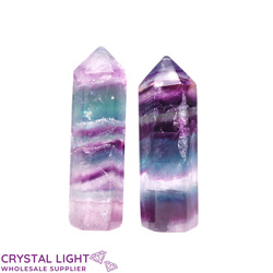 Polished Point Lots: Rainbow Fluorite Point Lot