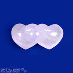 Light Rose Quartz Double Heart (Small)