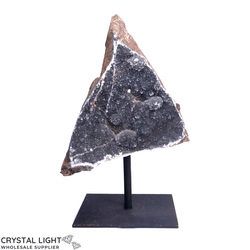 Display Pieces on Stand: Black Amethyst Druse on Stand