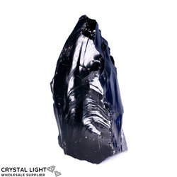 Rough Cut Bases: Black Obsidian Rough Cut Base