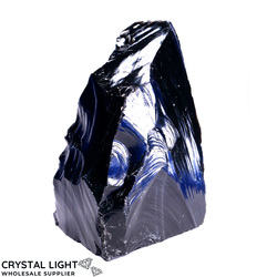 Rough Cut Bases: Black Obsidian Rough Cut Base