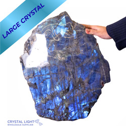 Other Large Crystals: Labradorite Cut Base (Blue Flash)