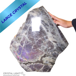 Other Large Crystals: Labradorite Cut Base (Purple Flash)