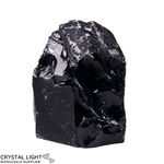 Black Obsidian Rough Cut Base