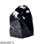 Black Obsidian Rough Cut Base