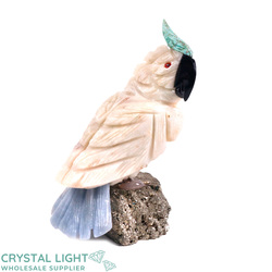 Decorative Sculptures: Calcite Parrot Sculpture