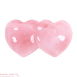 Hearts: Rose Quartz Double Heart (A-Grade)